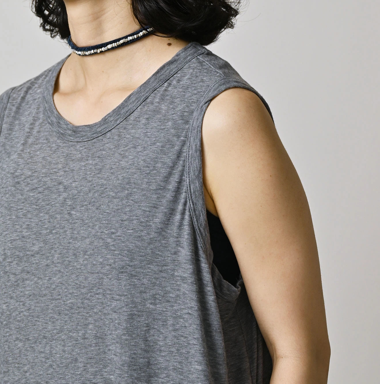45R Plain Weave x Jersey Frilled Dress - Image 8