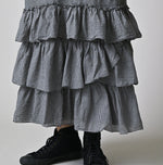 45R Plain Weave x Jersey Frilled Dress