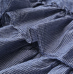 45R Plain Weave x Jersey Frilled Dress