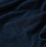45R Indigo Plain Weave x Jersey Frilled Dress