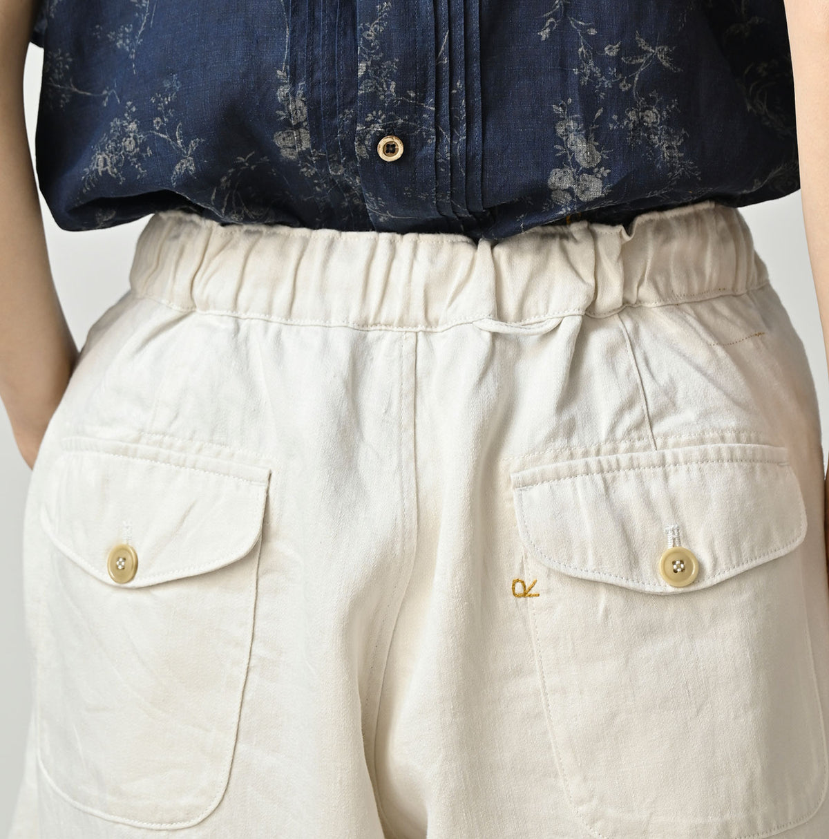Linen Sateen Easy Short Pants
