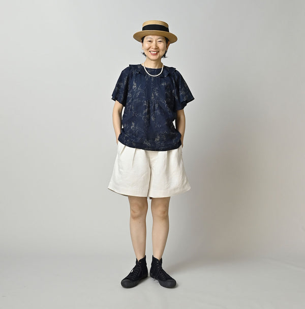 Linen Sateen Easy Short Pants