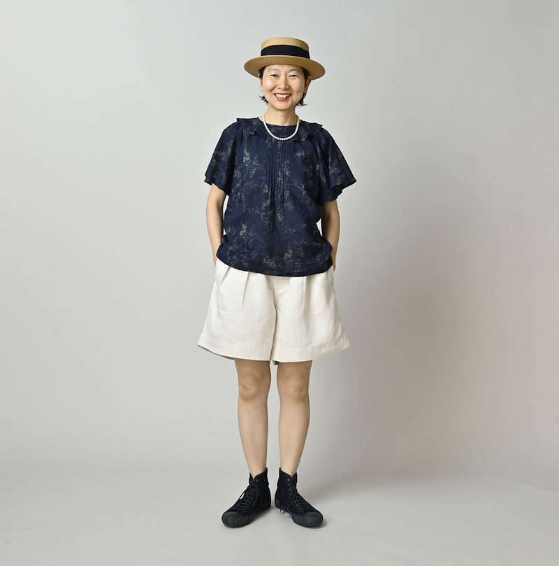 Linen Sateen Easy Short Pants - Image 4