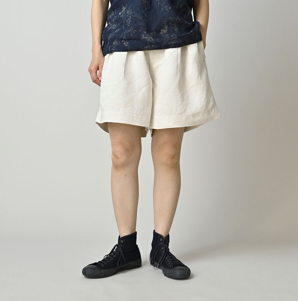 Linen Sateen Easy Short Pants