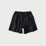 Indigo Linen Sateen Easy Short Pants