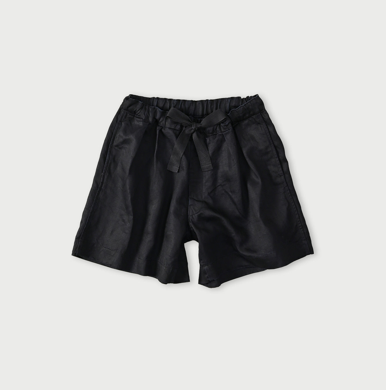 Indigo Linen Sateen Easy Short Pants - Image 1