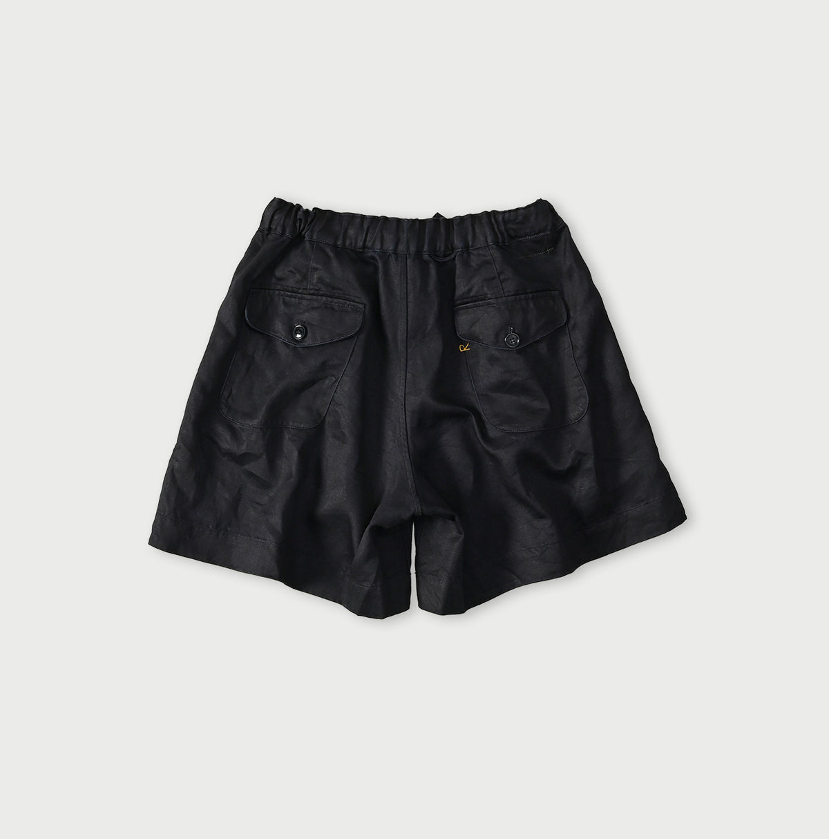 Indigo Linen Sateen Easy Short Pants