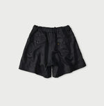 Indigo Linen Sateen Easy Short Pants