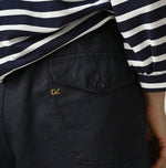 Indigo Linen Sateen Easy Short Pants