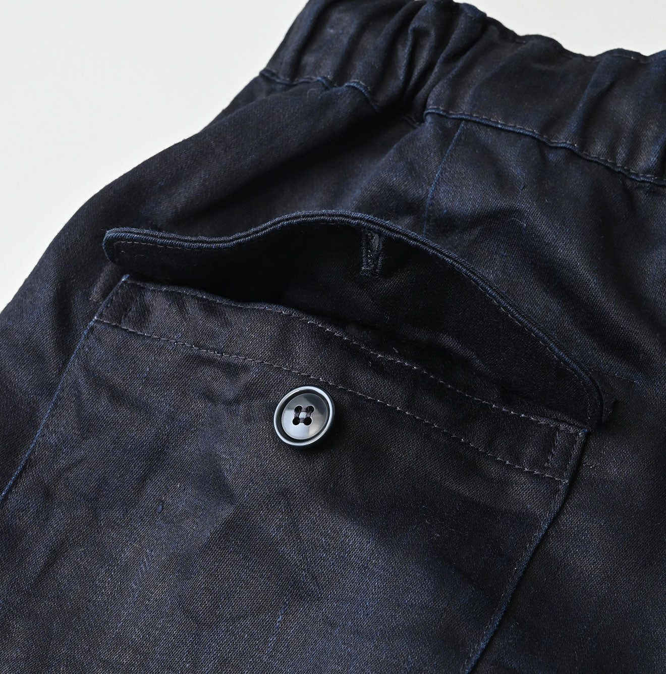 Indigo Linen Sateen Easy Short Pants