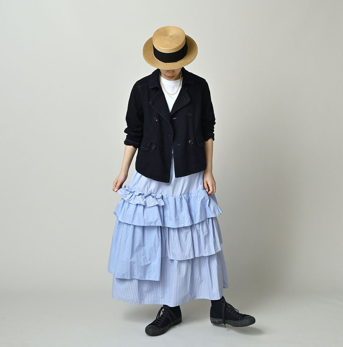 Indigo Dekoboko Tenjiku Annie Double Jacket
