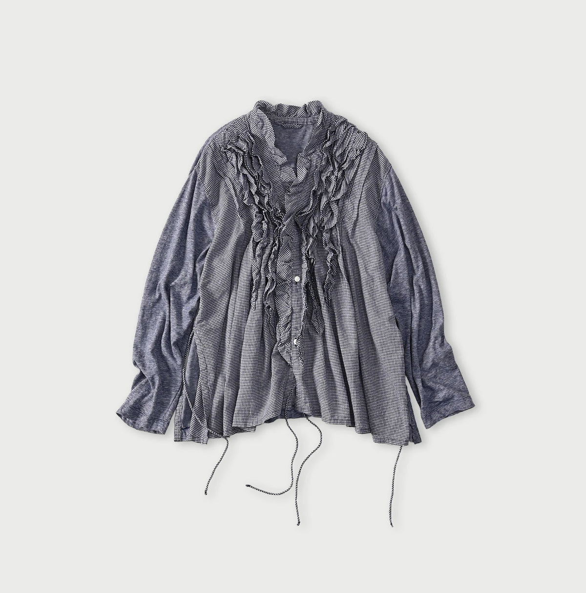 45R Plain Weave x Jersey Frilled Cache-Coeur