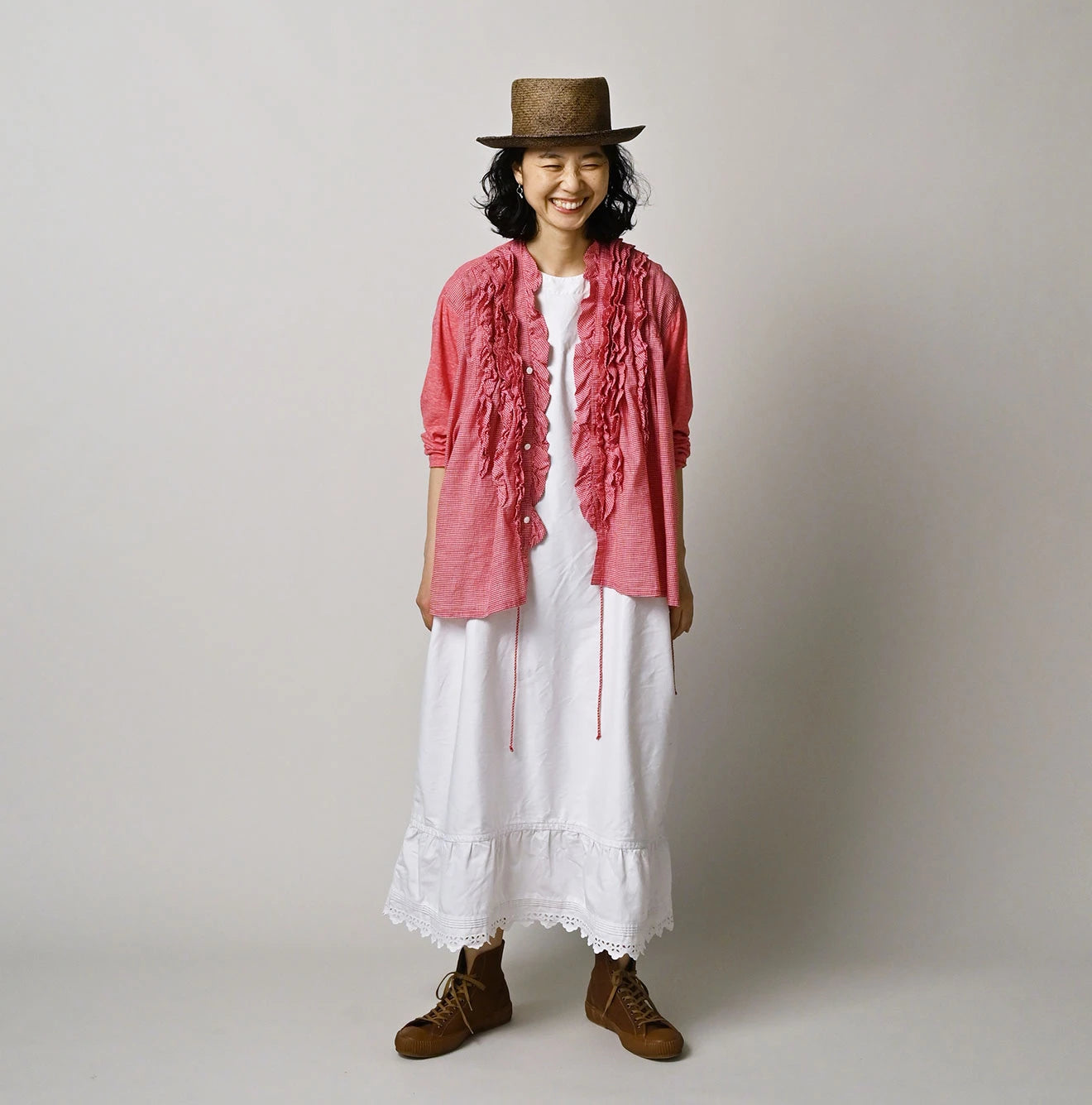 45R Plain Weave x Jersey Frilled Cache-Coeur - Image 3
