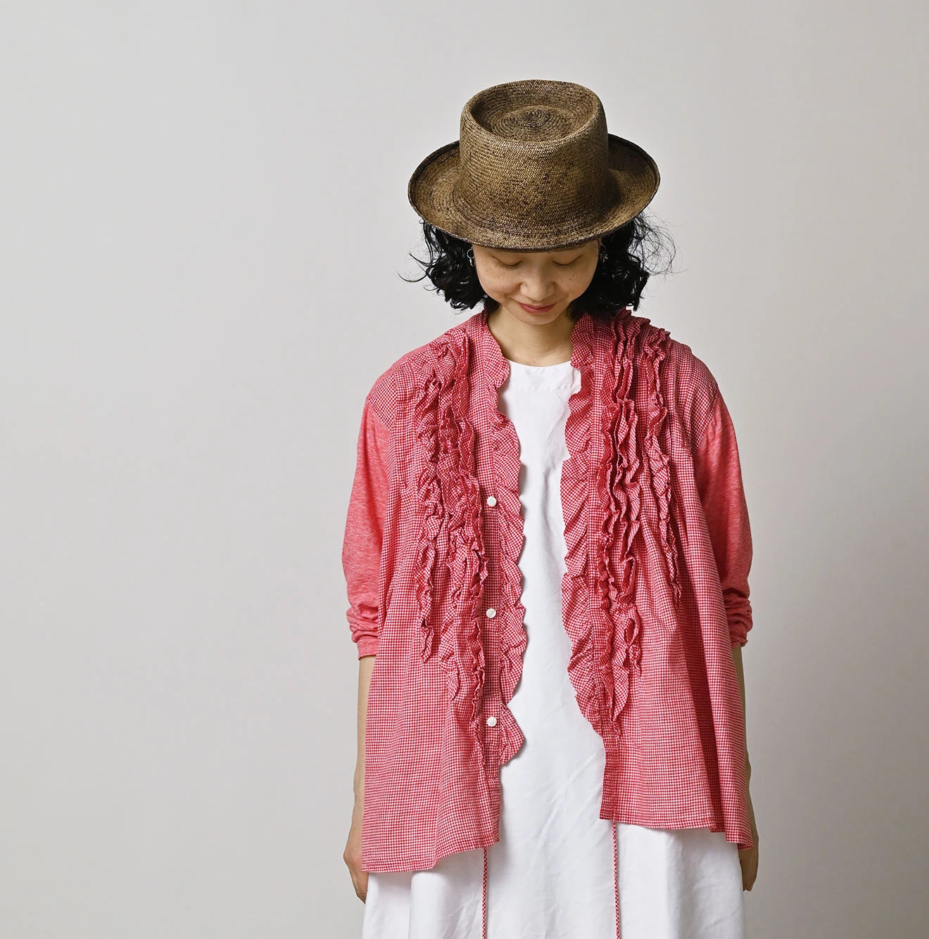 45R Plain Weave x Jersey Frilled Cache-Coeur - Image 4