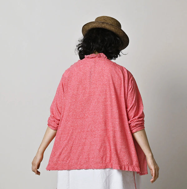 45R Plain Weave x Jersey Frilled Cache-Coeur