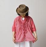 45R Plain Weave x Jersey Frilled Cache-Coeur