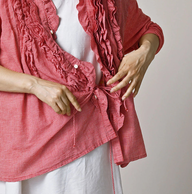 45R Plain Weave x Jersey Frilled Cache-Coeur - Image 13