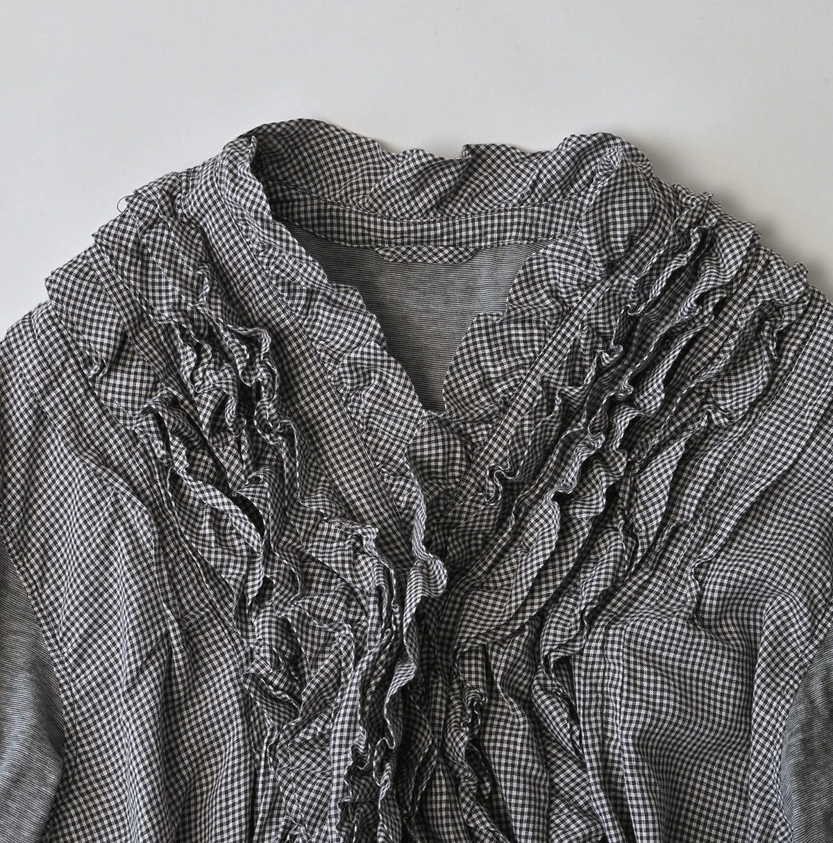45R Plain Weave x Jersey Frilled Cache-Coeur