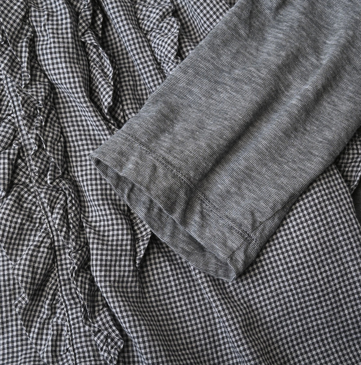 45R Plain Weave x Jersey Frilled Cache-Coeur