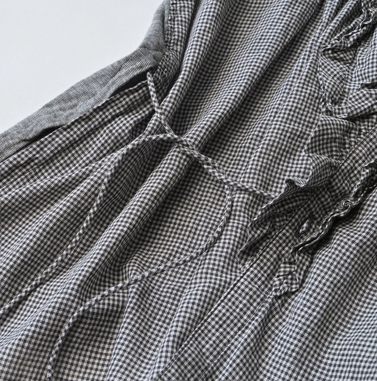 45R Plain Weave x Jersey Frilled Cache-Coeur