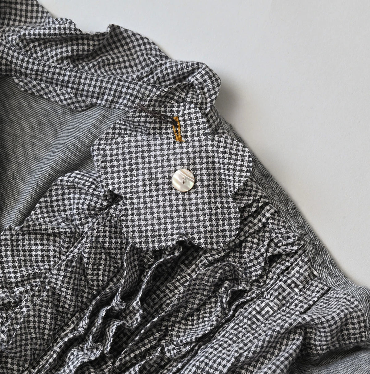 45R Plain Weave x Jersey Frilled Cache-Coeur