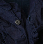 45R Indigo Plain Weave x Jersey Frilled Cache-Coeur