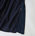 45R Indigo Plain Weave x Jersey Frilled Cache-Coeur
