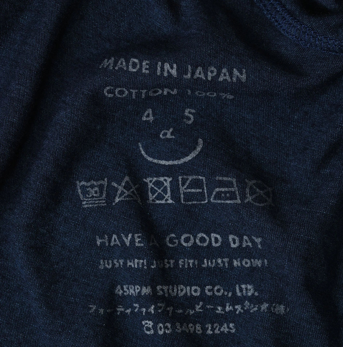 45R Indigo Plain Weave x Jersey Frilled Cache-Coeur