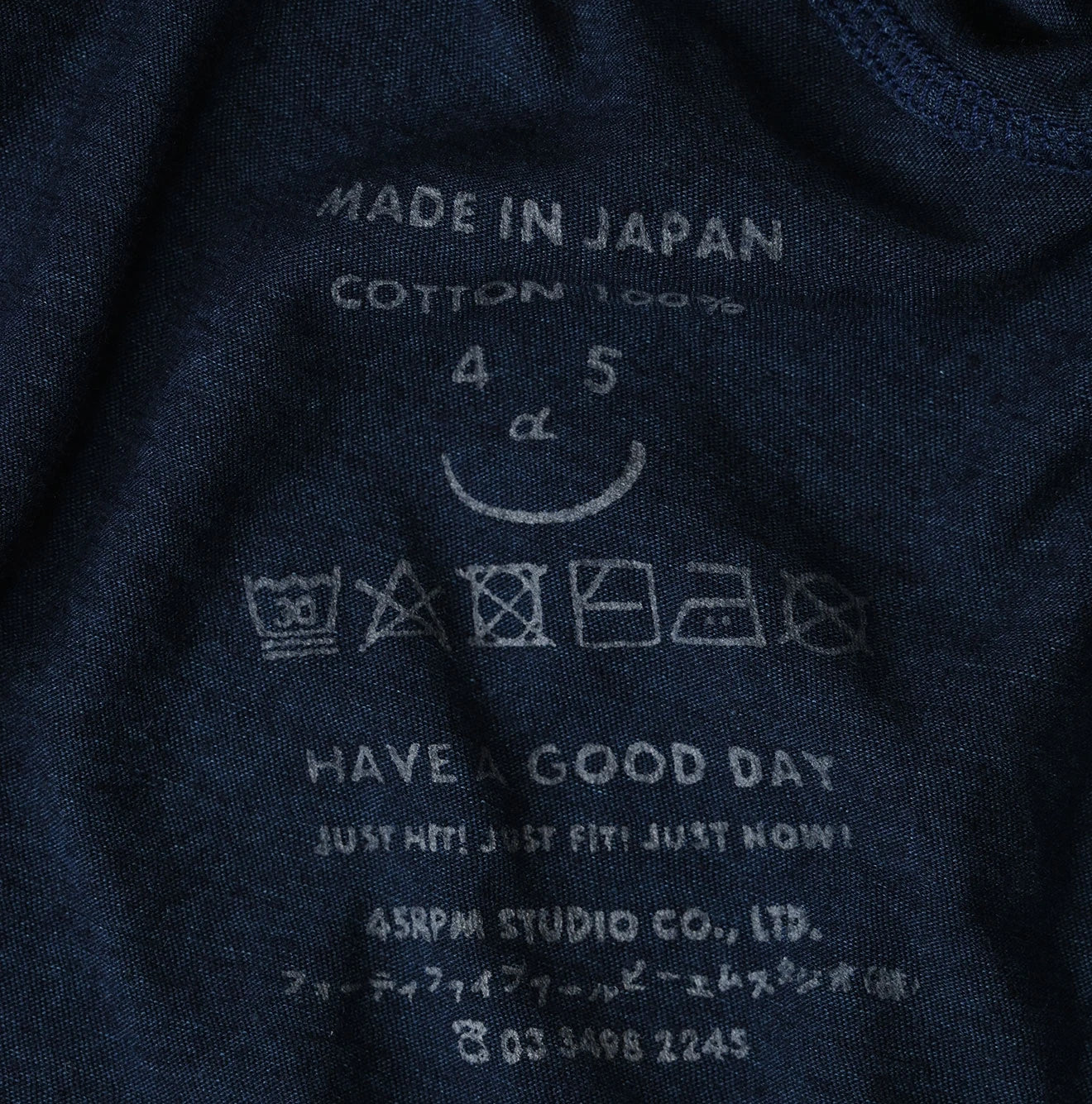 45R Indigo Plain Weave x Jersey Frilled Cache-Coeur