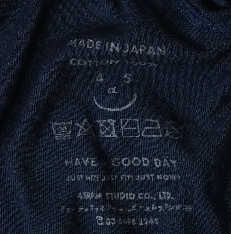 45R Indigo Plain Weave x Jersey Frilled Cache-Coeur - Image 24