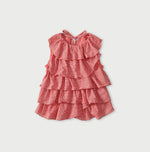 45R Plain Weave x Jersey Frilled Camisole