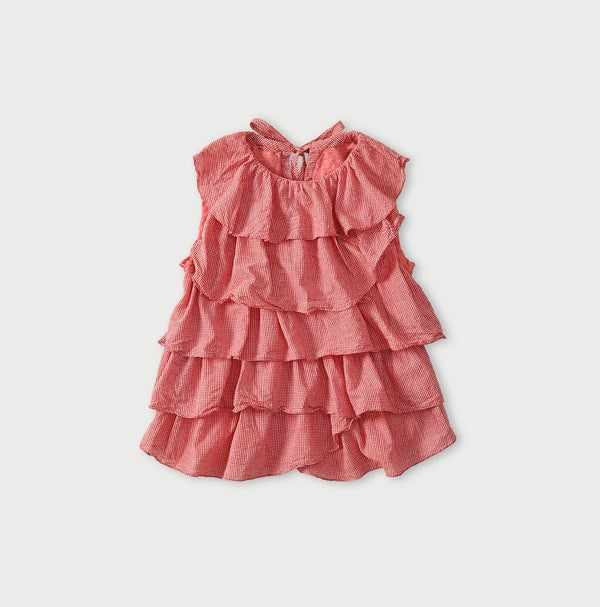 45R Plain Weave x Jersey Frilled Camisole