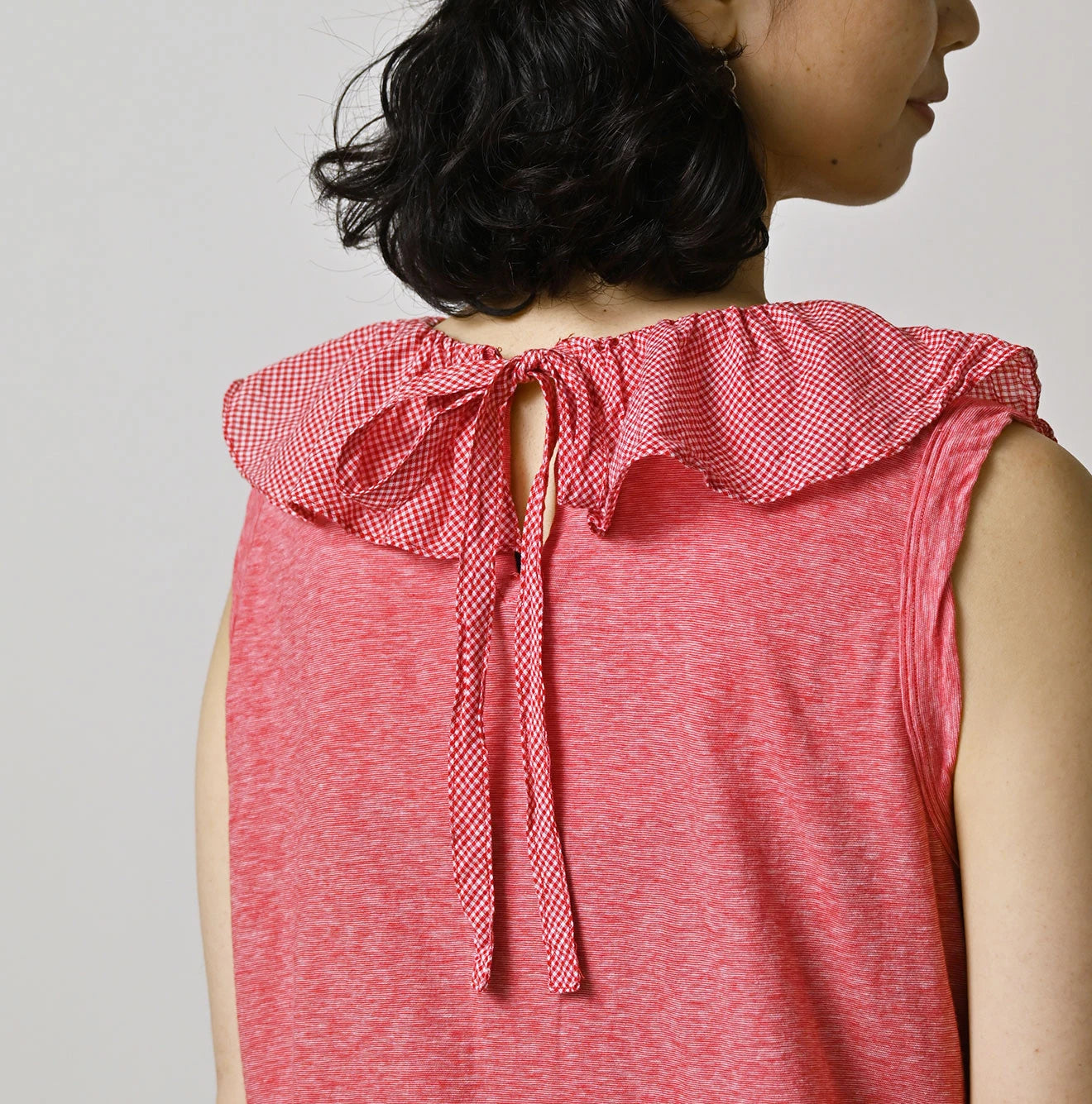 45R Plain Weave x Jersey Frilled Camisole - Image 11