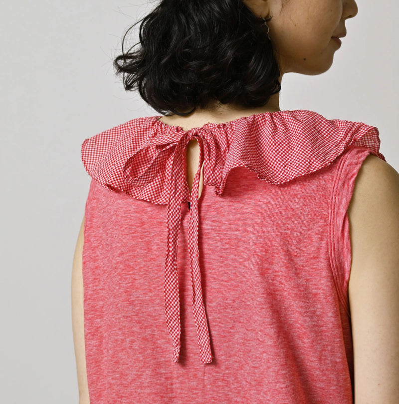 45R Plain Weave x Jersey Frilled Camisole - Image 11