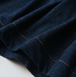 45R Indigo Plain Weave x Jersey Frilled Camisole