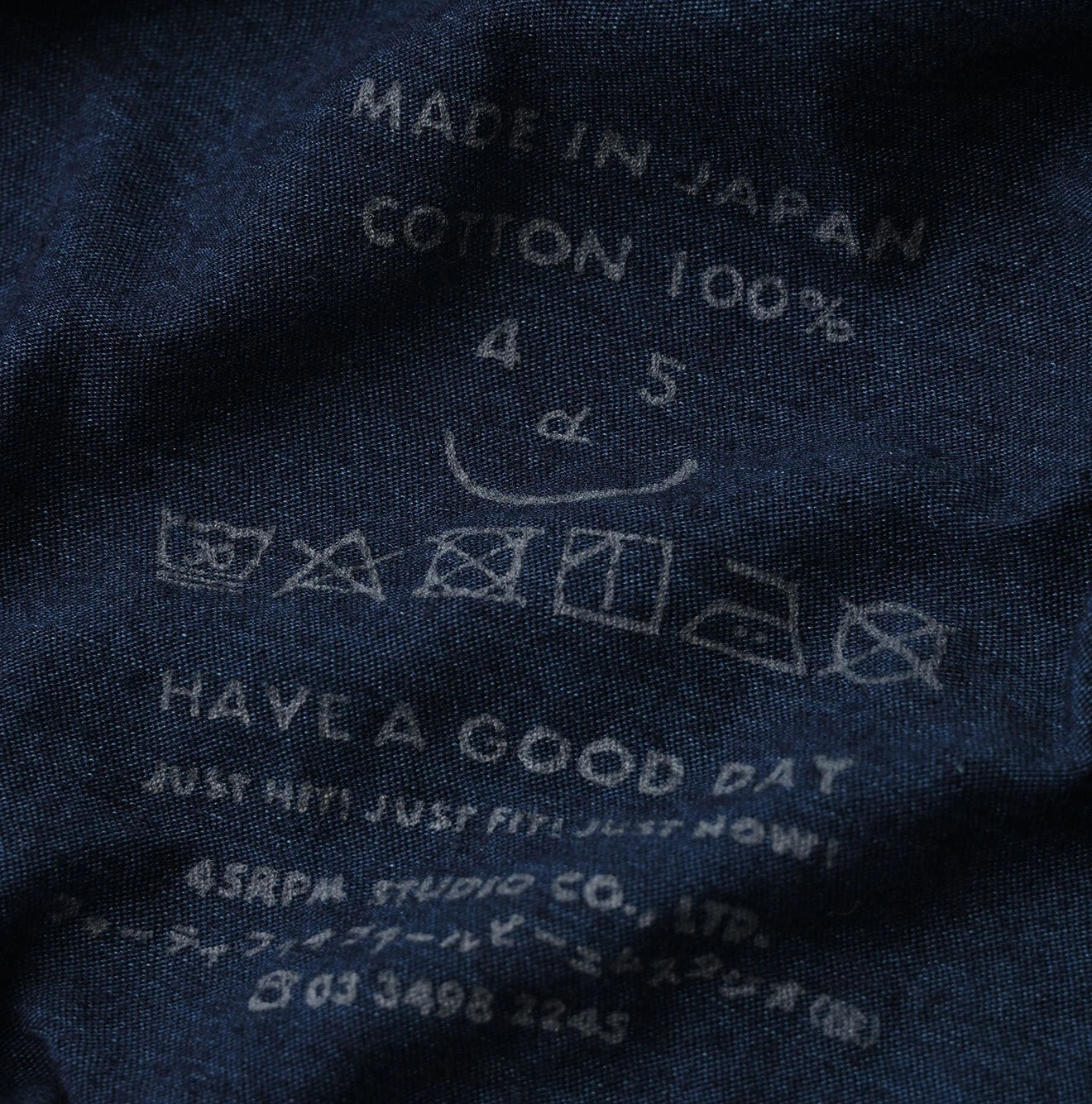 45R Indigo Plain Weave x Jersey Frilled Camisole