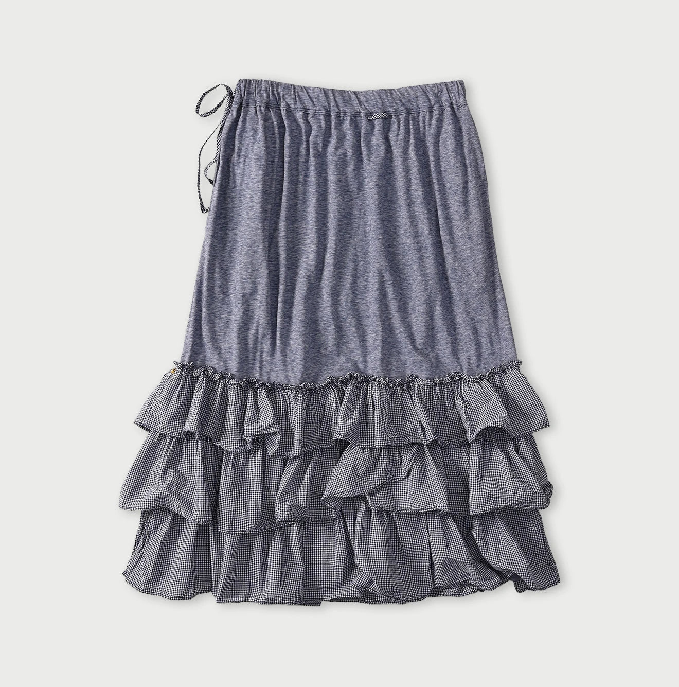 45R Plain Weave x Jersey Frilled Skirt - Image 13