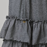 45R Plain Weave x Jersey Frilled Skirt