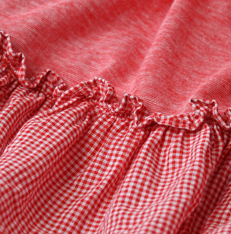 45R Plain Weave x Jersey Frilled Skirt - Image 16