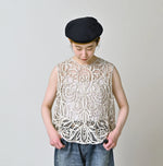 45R Linen Ribbon Batten Lace Camisole