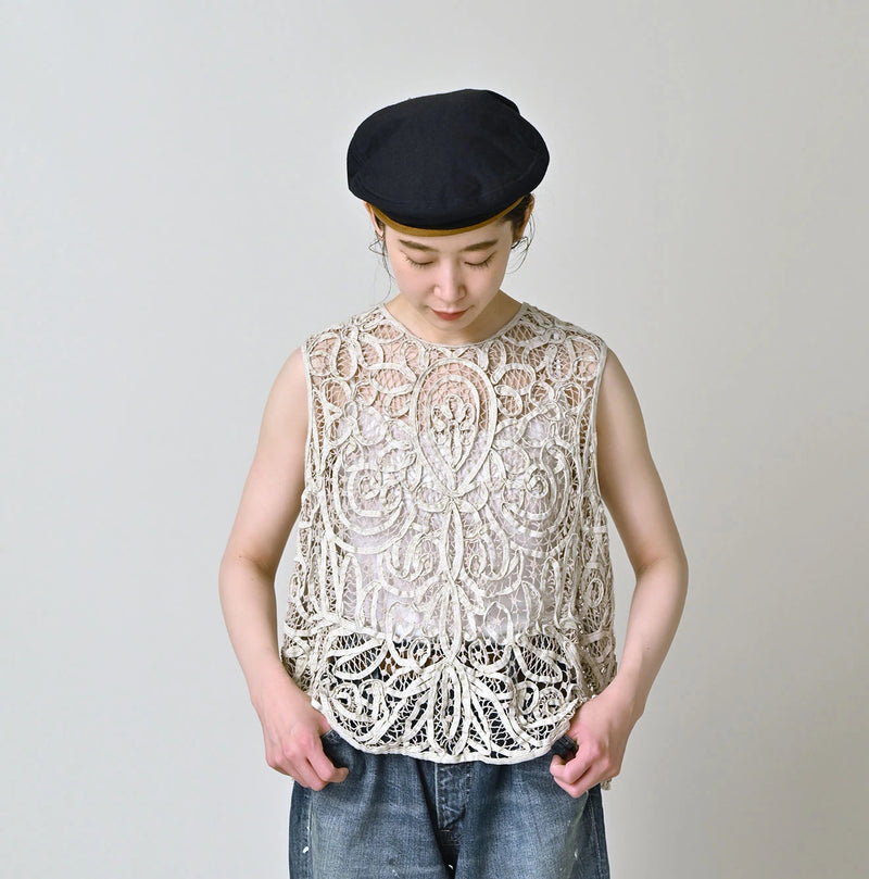 45R Linen Ribbon Batten Lace Camisole - Image 3