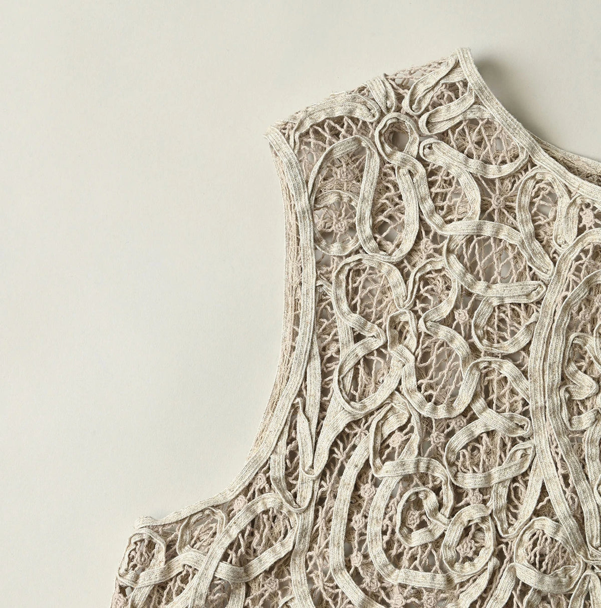 45R Linen Ribbon Batten Lace Camisole