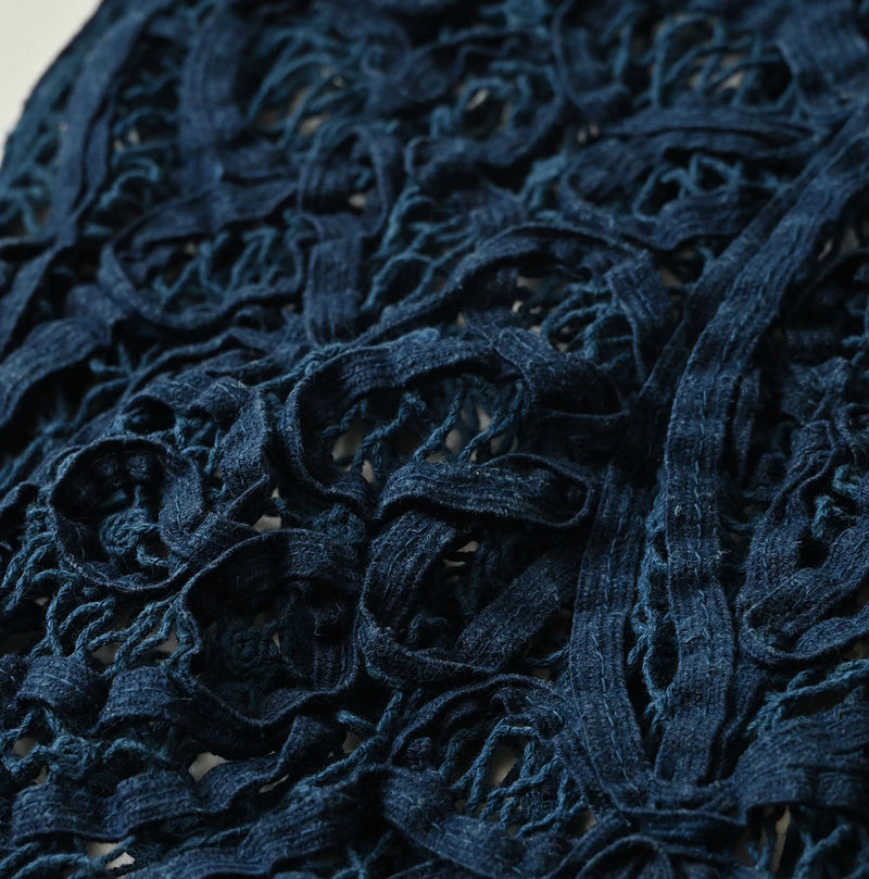 45R Ai Indigo Linen Ribbon Batten Lace Camisole - Image 15