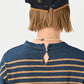 45R Indigo Kageironando Basque Puff Sleeve T-shirt