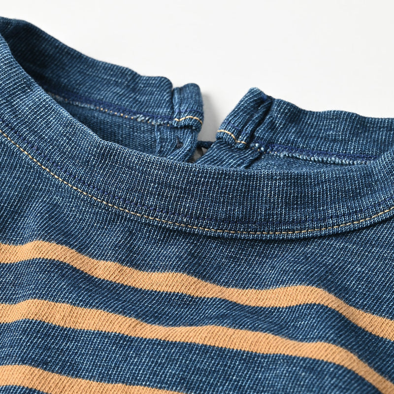 45R Indigo Kageironando Basque Puff Sleeve T-shirt - Image 12