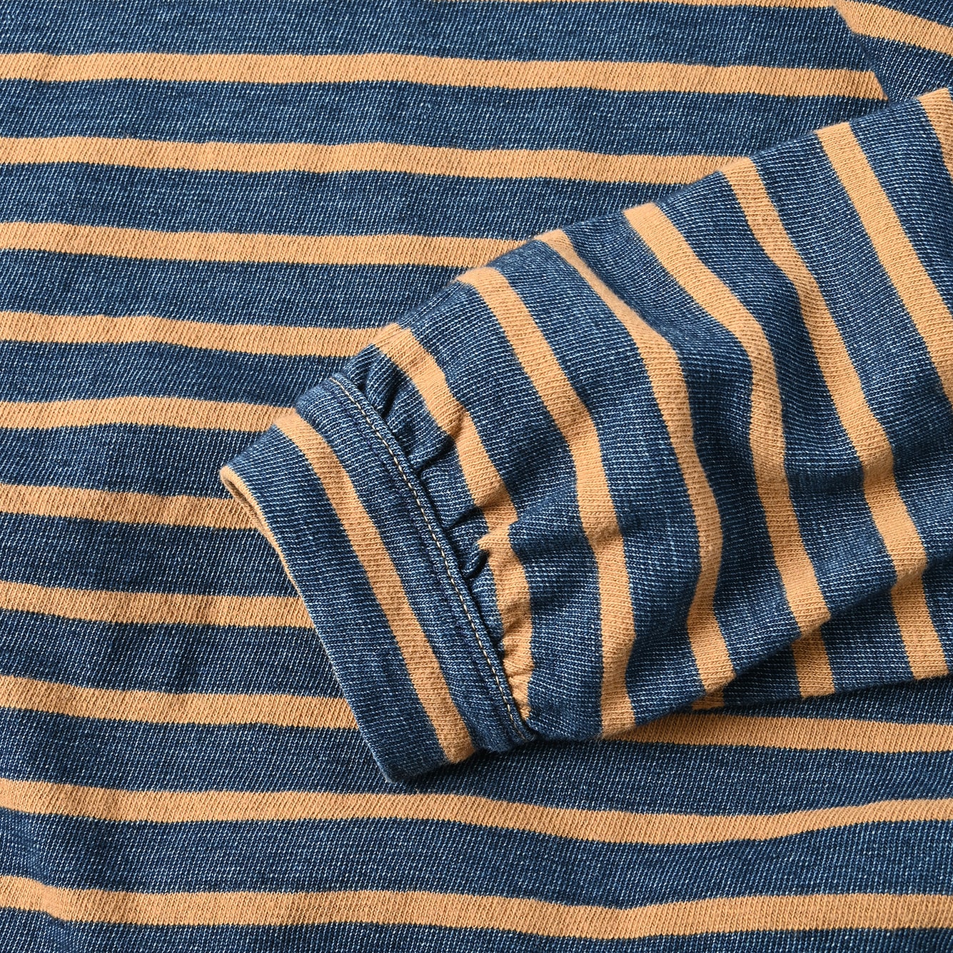 45R Indigo Kageironando Basque Puff Sleeve T-shirt