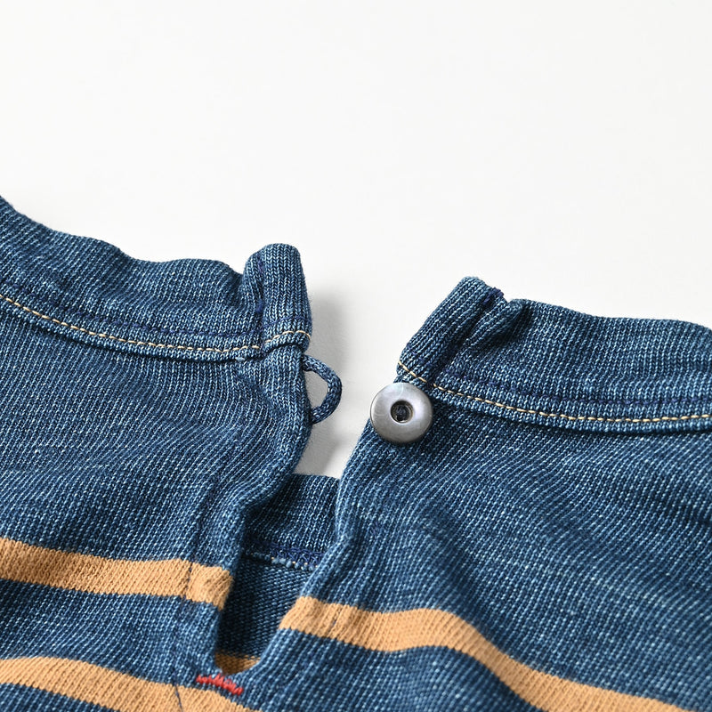 45R Indigo Kageironando Basque Puff Sleeve T-shirt - Image 14