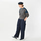 45R Indigo Kageironando Basque Puff Sleeve T-shirt