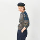 45R Indigo Kageironando Basque Puff Sleeve T-shirt