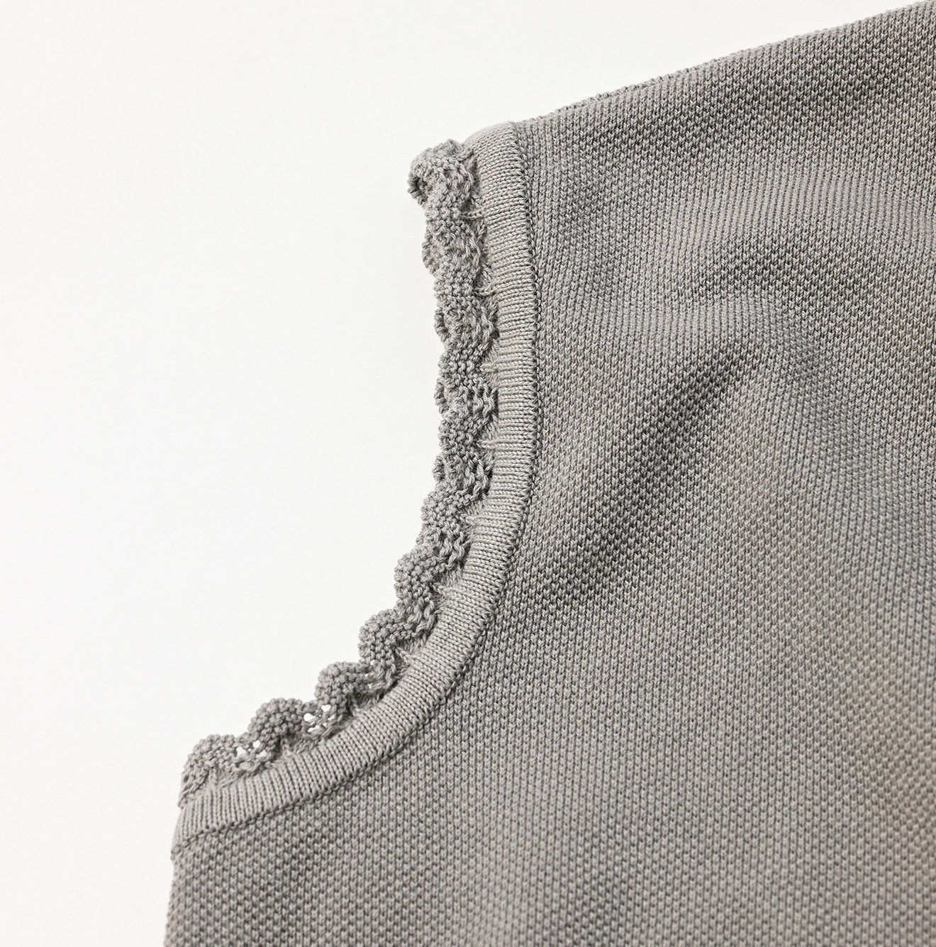 Cotton Pique Knit-sewn M-camisole